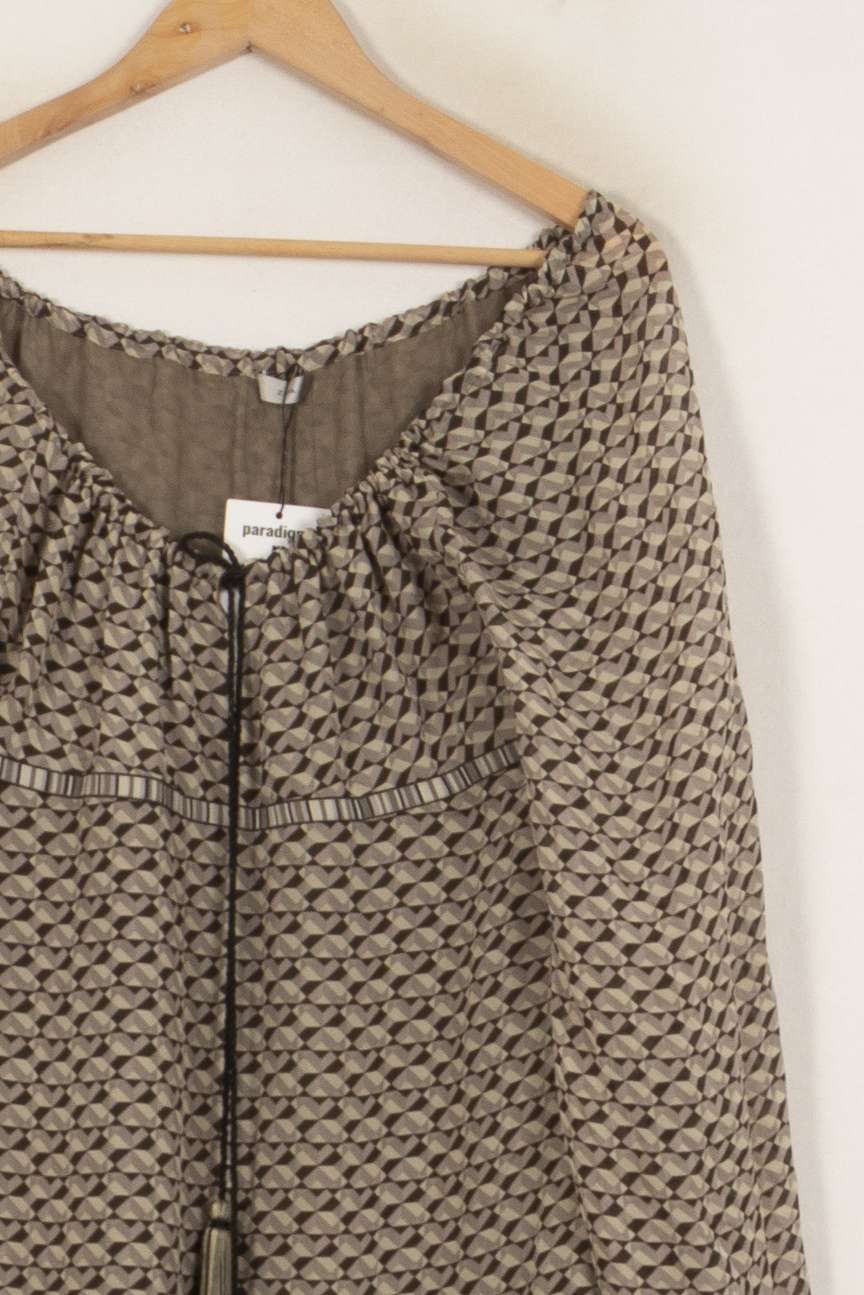 Robe Longue Marron et Beige - Taille M/38 de la marque ZAPA | PARAD45137 - Vendu par Paradigme - Image 3