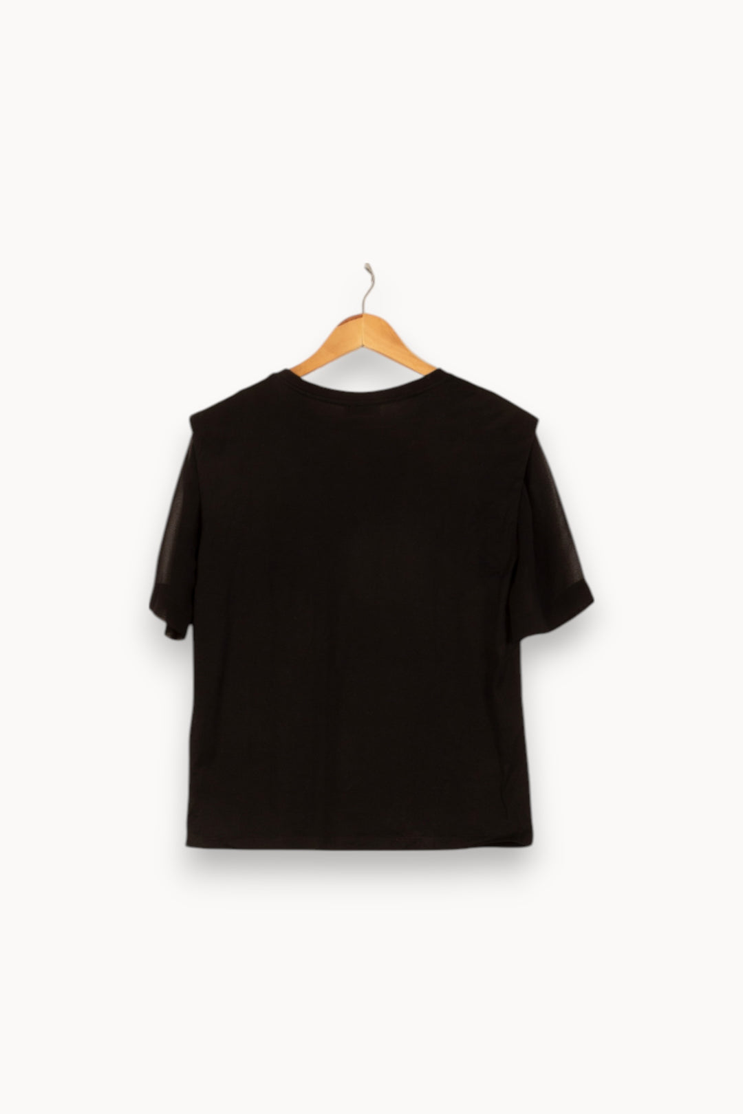 Tee-shirt Noir - Taille L/40 de la marque Sandro | PARAD45142 - Vendu par Paradigme - Image 4