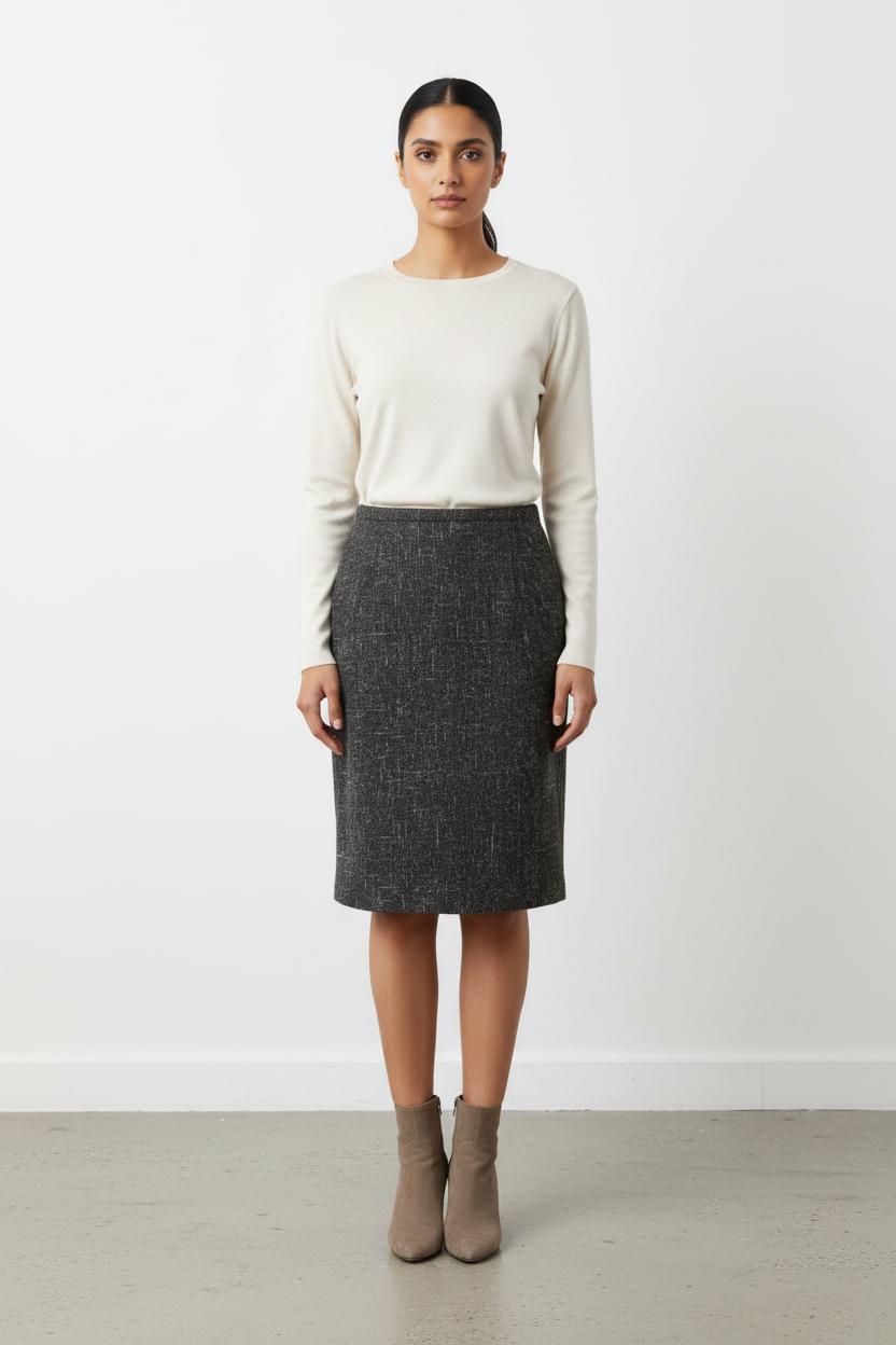 Jupe Droite Grise - Taille L/40