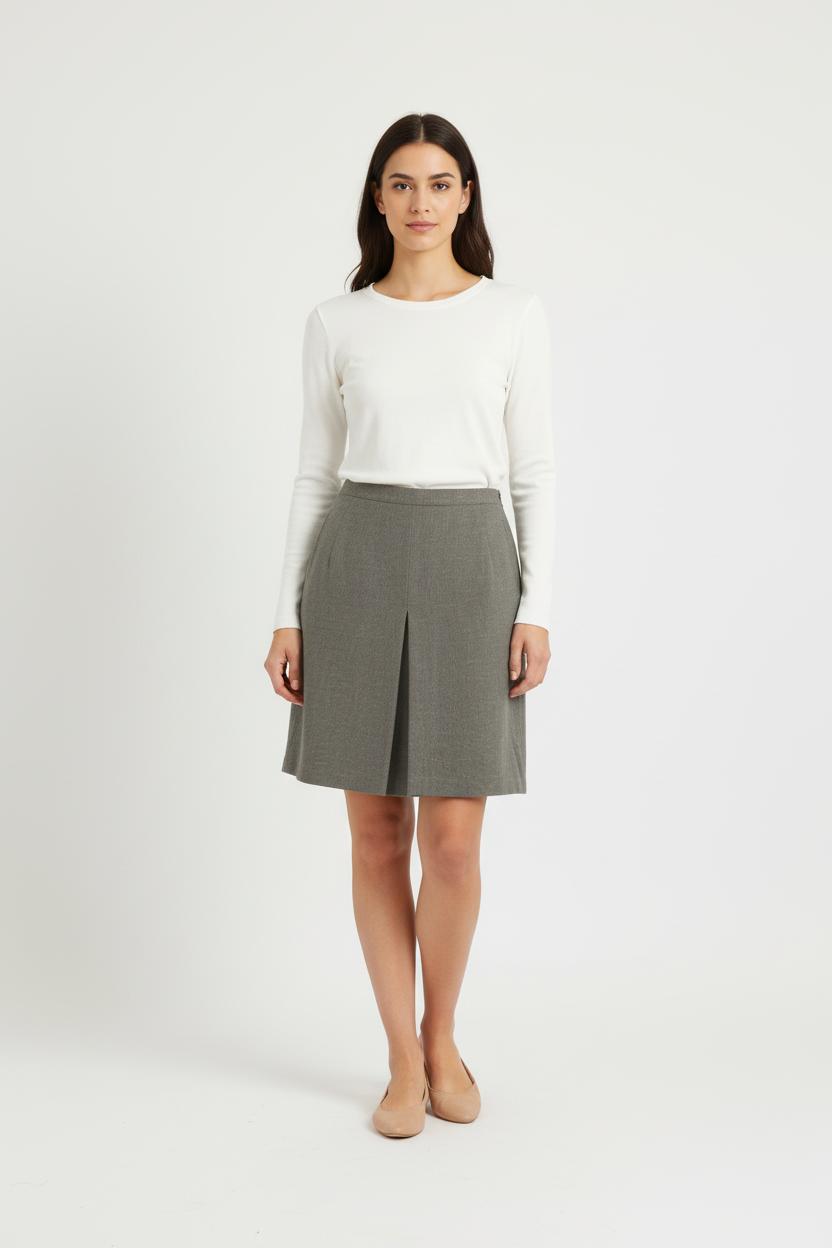 Jupe Droite Grise - Taille XL/42 de la marque Caroll | PARAD45147 - Vendu par Paradigme - Image 1