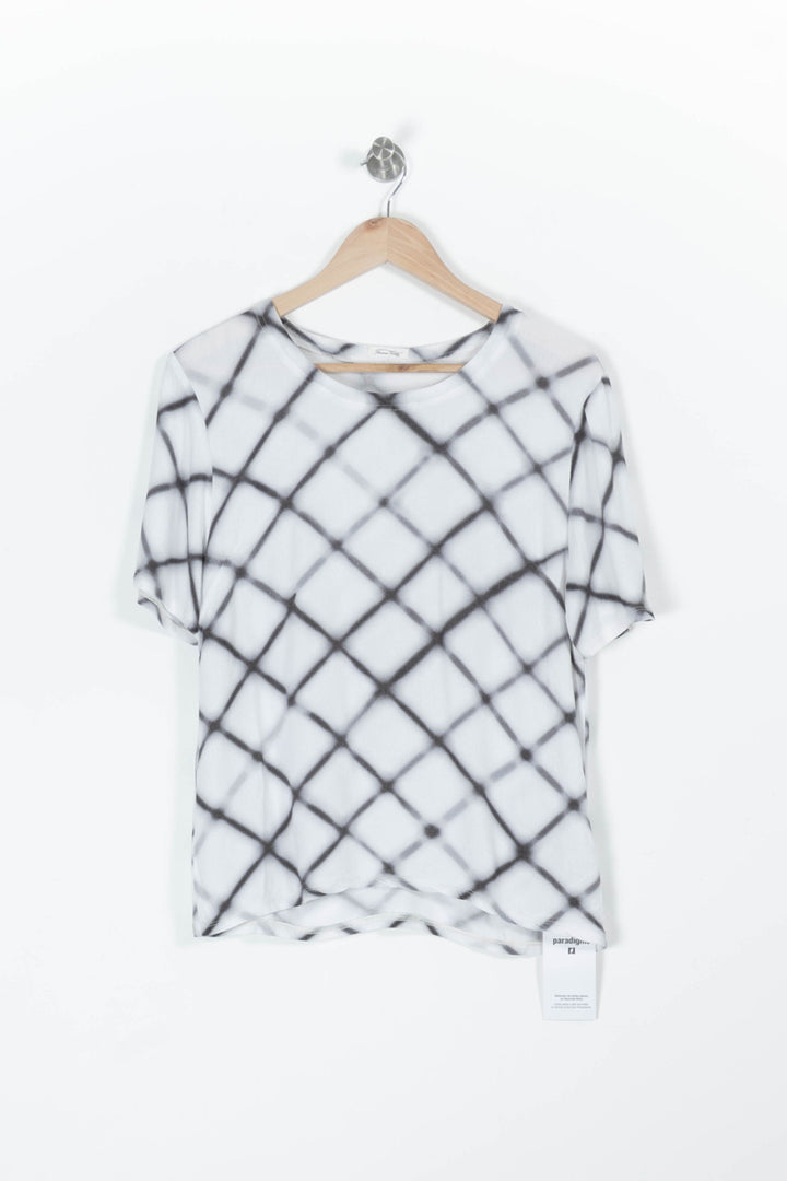Top blanc et gris - Taille S/36 de la marque American Vintage | PARAD45150 - Vendu par Paradigme - Image 2