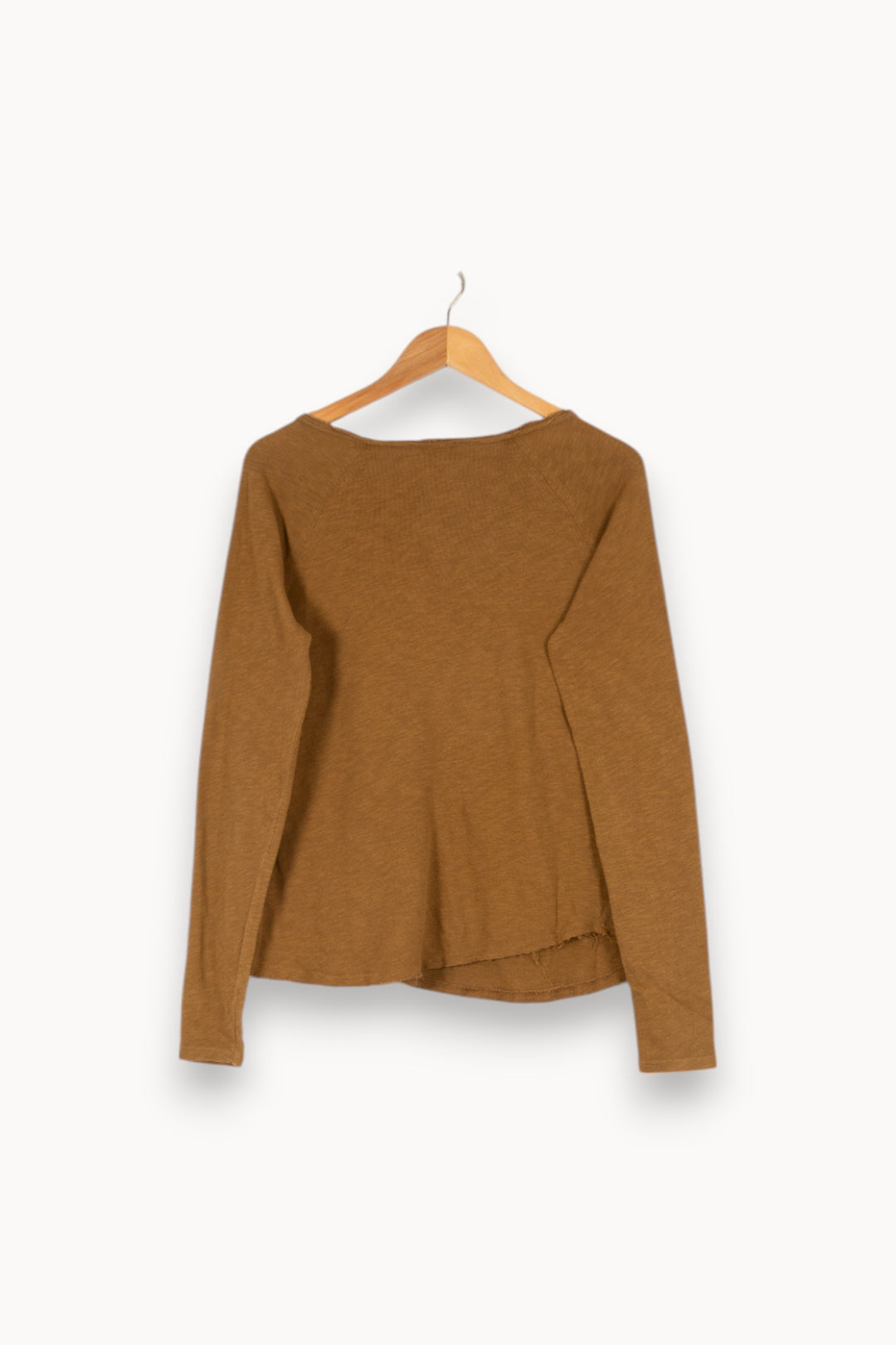 T-shirt manches longues marron - Taille M/38 de la marque American Vintage | PARAD45151 - Vendu par Paradigme - Image 3