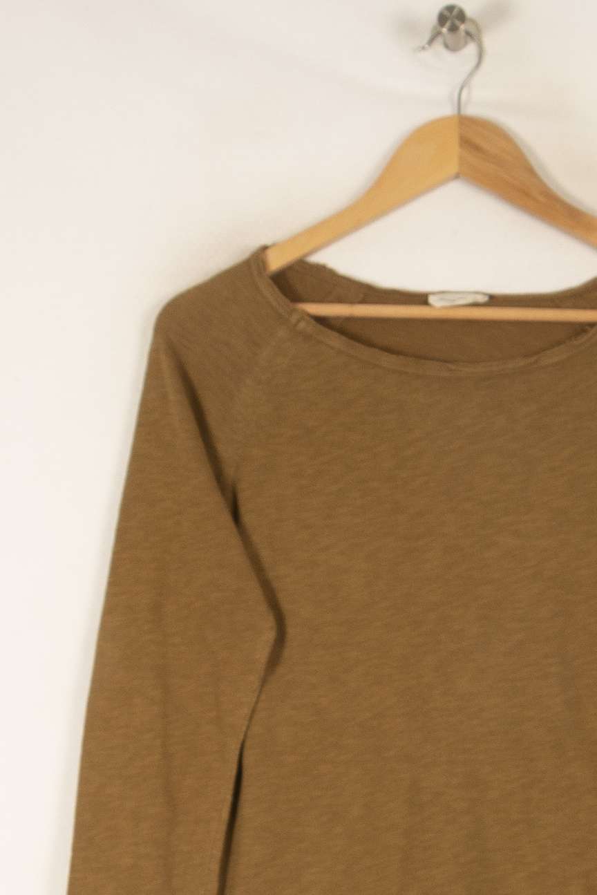 T-shirt manches longues marron - Taille M/38 de la marque American Vintage | PARAD45151 - Vendu par Paradigme - Image 2