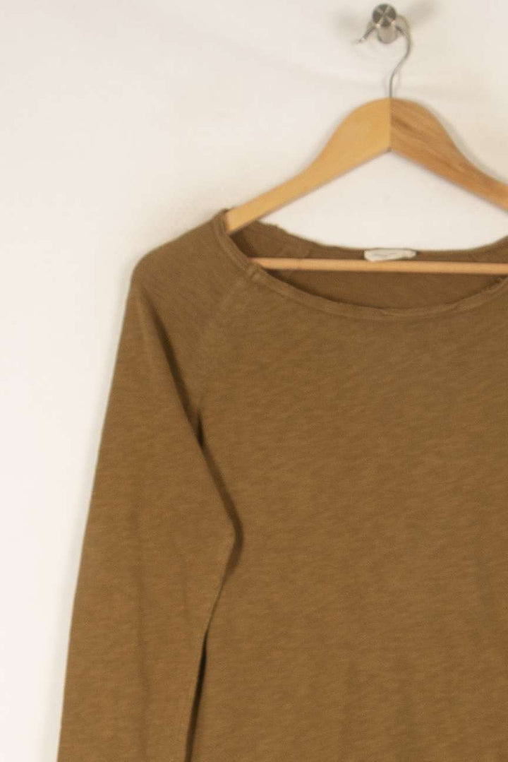 T-shirt manches longues marron - Taille M/38 de la marque American Vintage | PARAD45151 - Vendu par Paradigme - Image 2