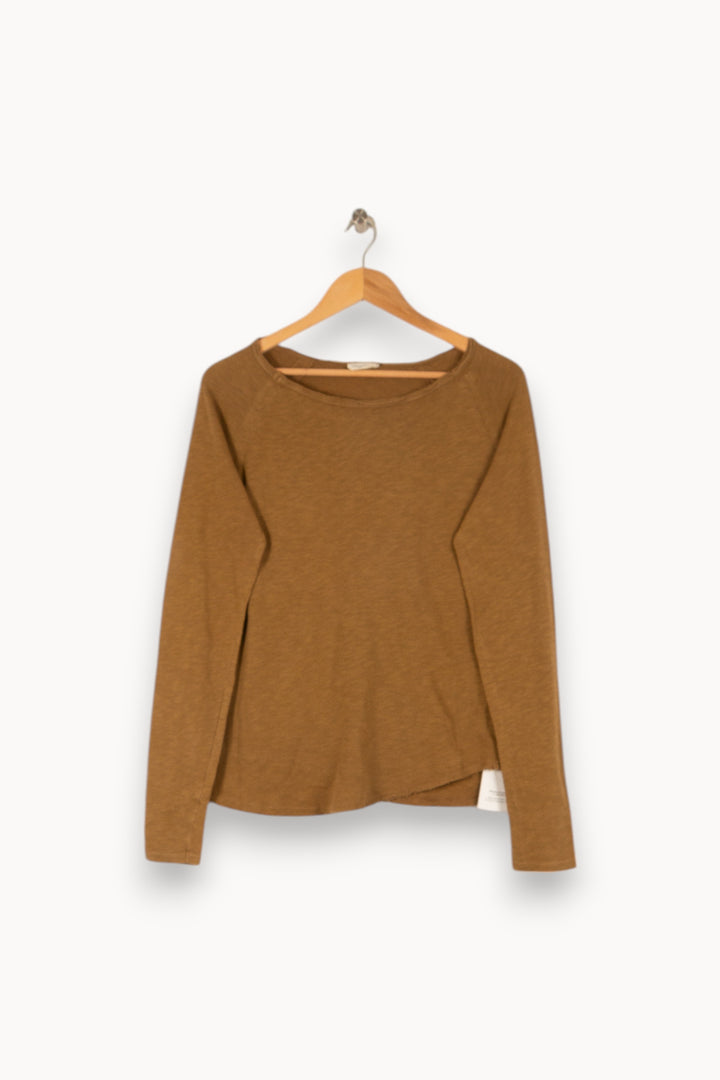 T-shirt manches longues marron - Taille M/38 de la marque American Vintage | PARAD45151 - Vendu par Paradigme - Image 1