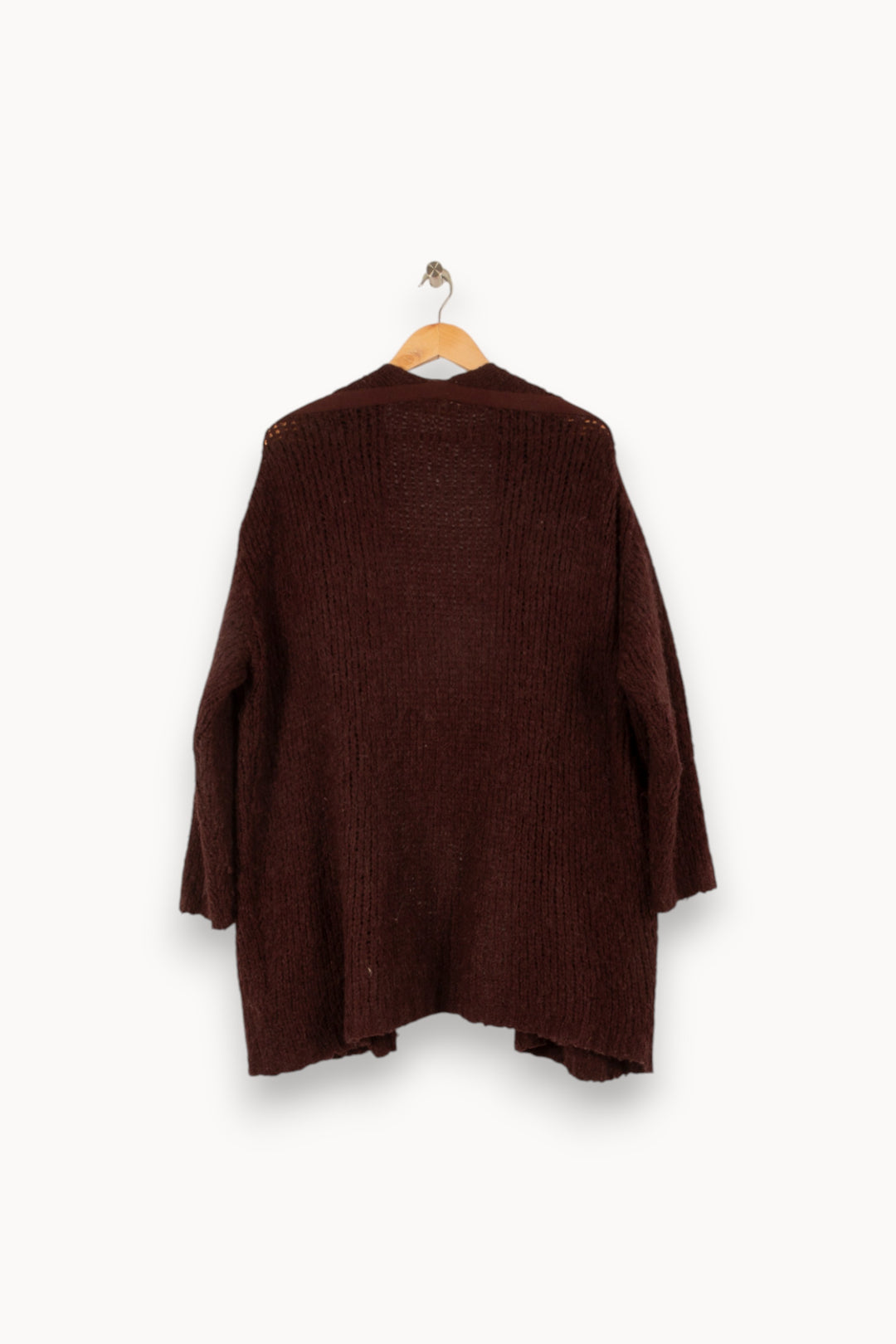 Gilet en maille marron - Taille S/36 de la marque American Vintage | PARAD45153 - Vendu par Paradigme - Image 3