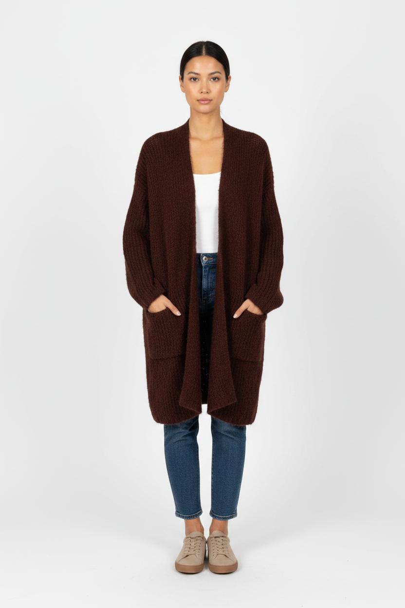 Gilet en maille marron - Taille S/36