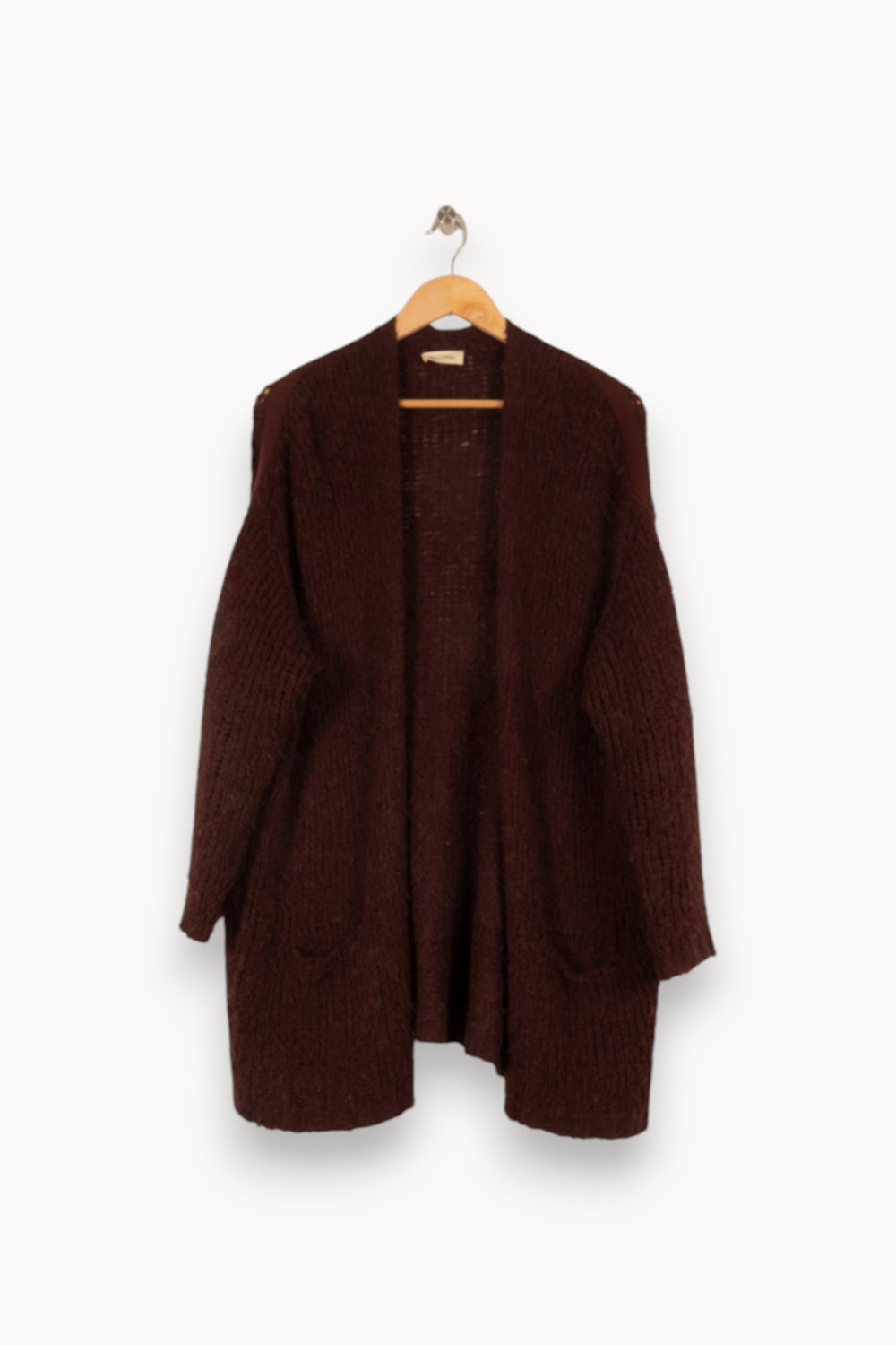 Gilet en maille marron - Taille S/36 de la marque American Vintage | PARAD45153 - Vendu par Paradigme - Image 1