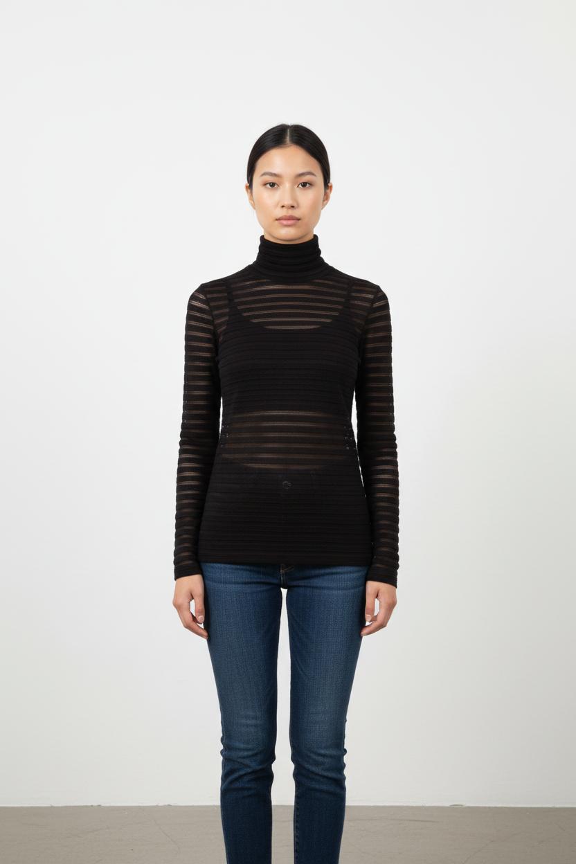 T-shirt manches longues noir - Taille S/36