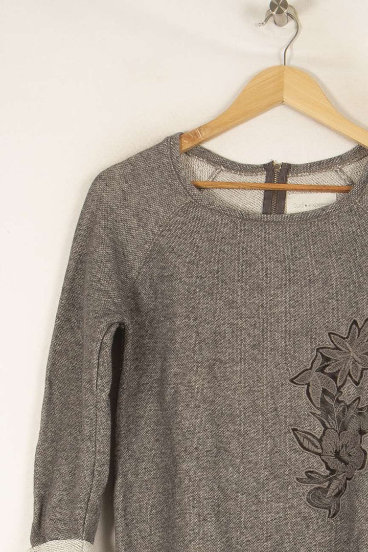 Sweat gris avec détails - Taille S/36 de la marque Sud express | PARAD45177 - Vendu par Paradigme - Image 2