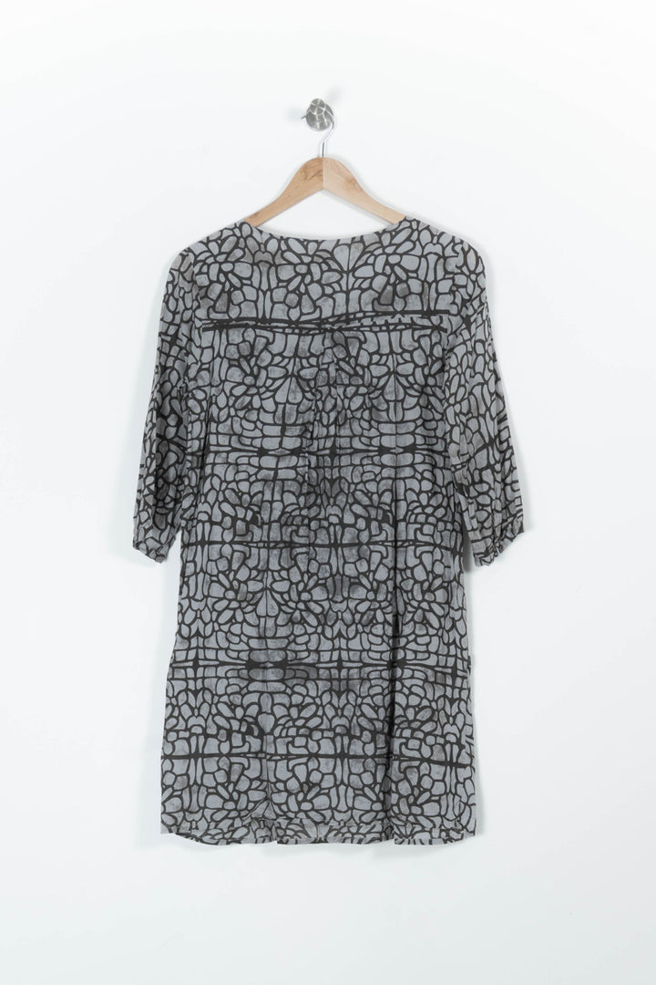 Robe grise à motifs - Taille S/36 de la marque Sud express | PARAD45185 - Vendu par Paradigme - Image 4
