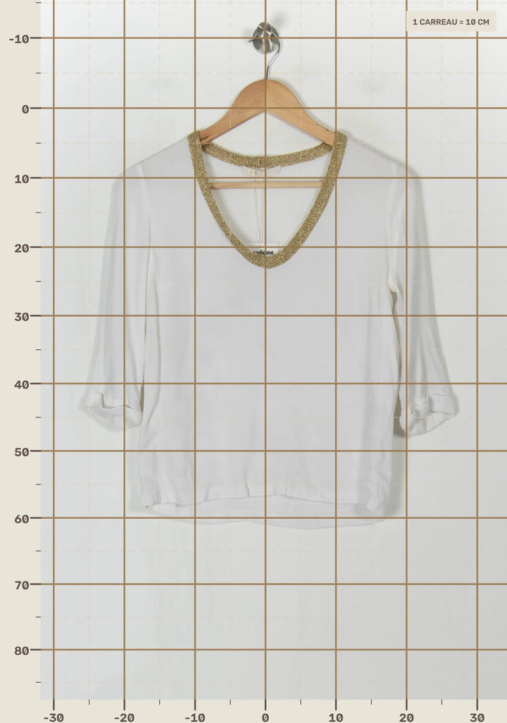 Blouse blanche - Taille S/36 de la marque Maje | PARAD45190 - Vendu par Paradigme - Image 4