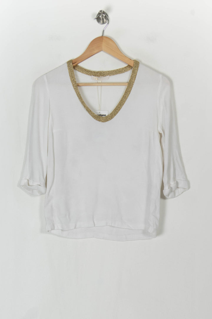 Blouse blanche - Taille S/36 de la marque Maje | PARAD45190 - Vendu par Paradigme - Image 2
