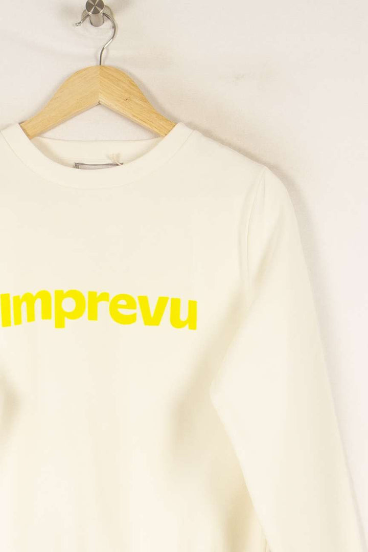 Sweat blanc et jaune - Taille S/36 de la marque Imprevu | PARAD45197 - Vendu par Paradigme - Image 2