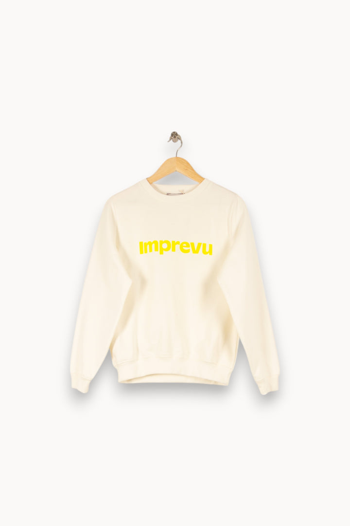 Sweat blanc et jaune - Taille S/36 de la marque Imprevu | PARAD45197 - Vendu par Paradigme - Image 1