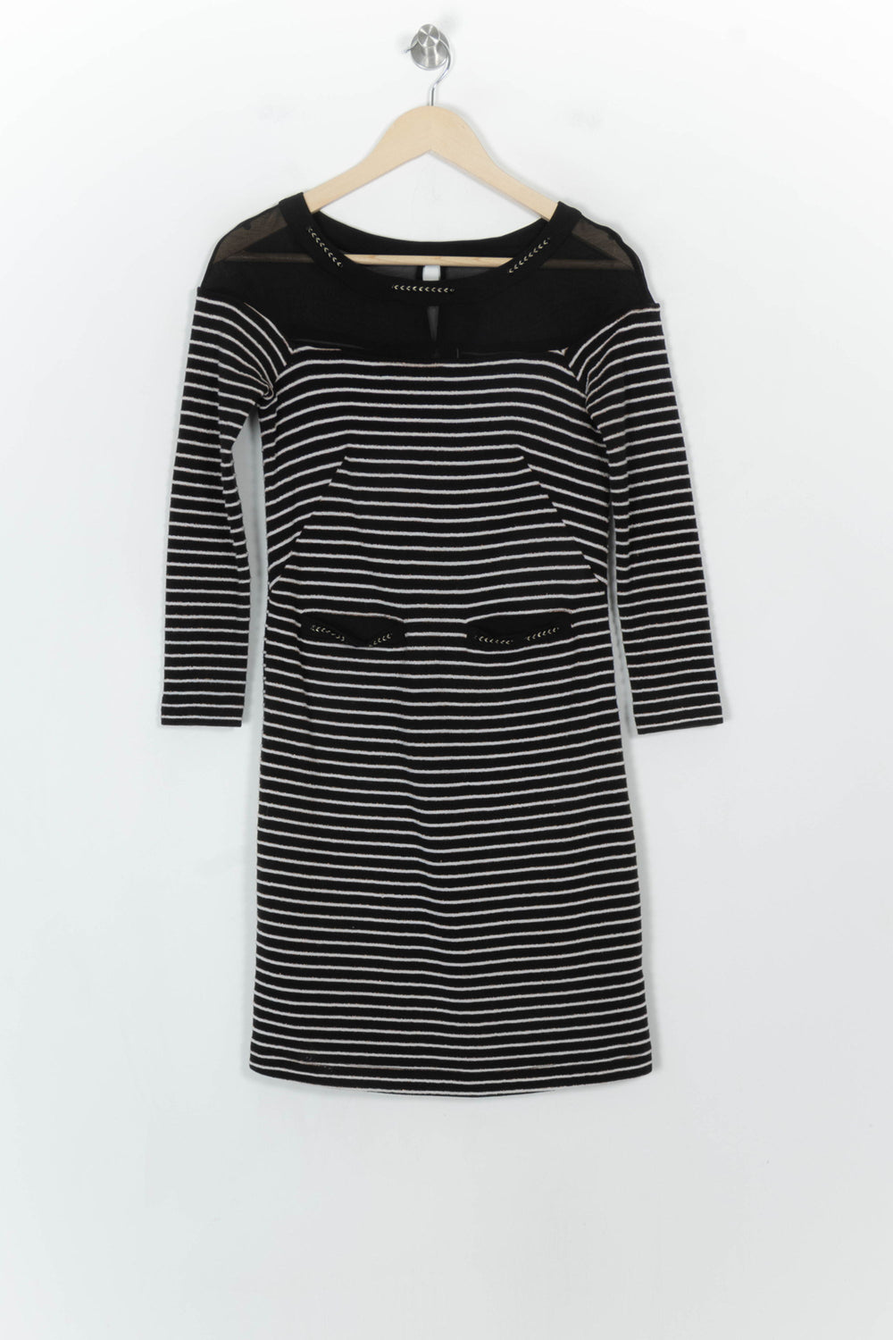 Robe noire rayée - Taille S/36 de la marque One Step | PARAD45202 - Vendu par Paradigme - Image 2