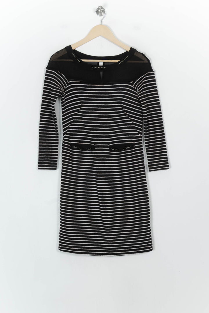 Robe noire rayée - Taille S/36 de la marque One Step | PARAD45202 - Vendu par Paradigme - Image 2