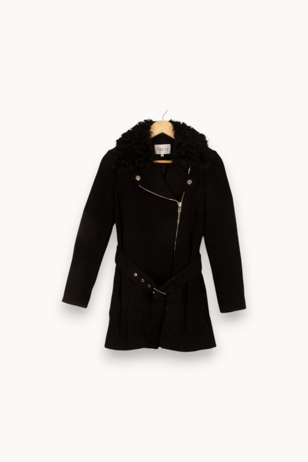 Manteau noir - Taille S/36 de la marque Claudie Pierlot | PARAD45215 - Vendu par Paradigme - Image 1