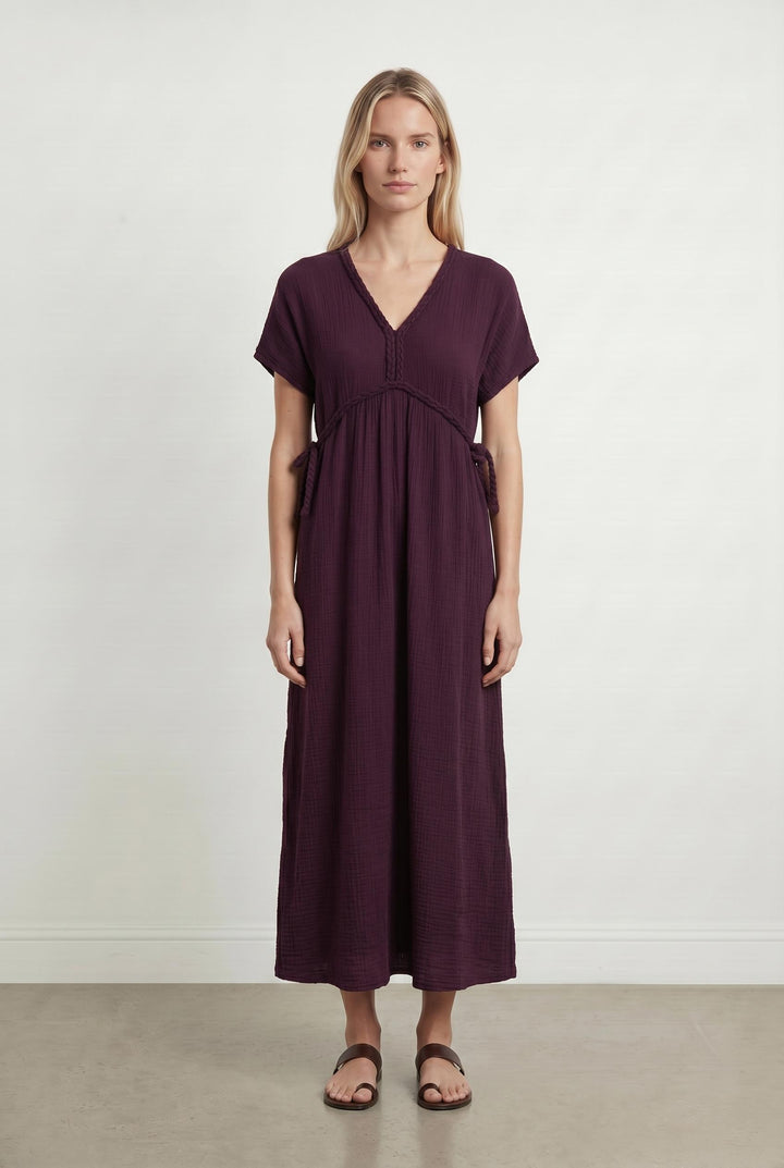 Robe longue violette - Taille XS/34 de la marque La Fée Maraboutée | PARAD45232 - Vendu par Paradigme - Image 1