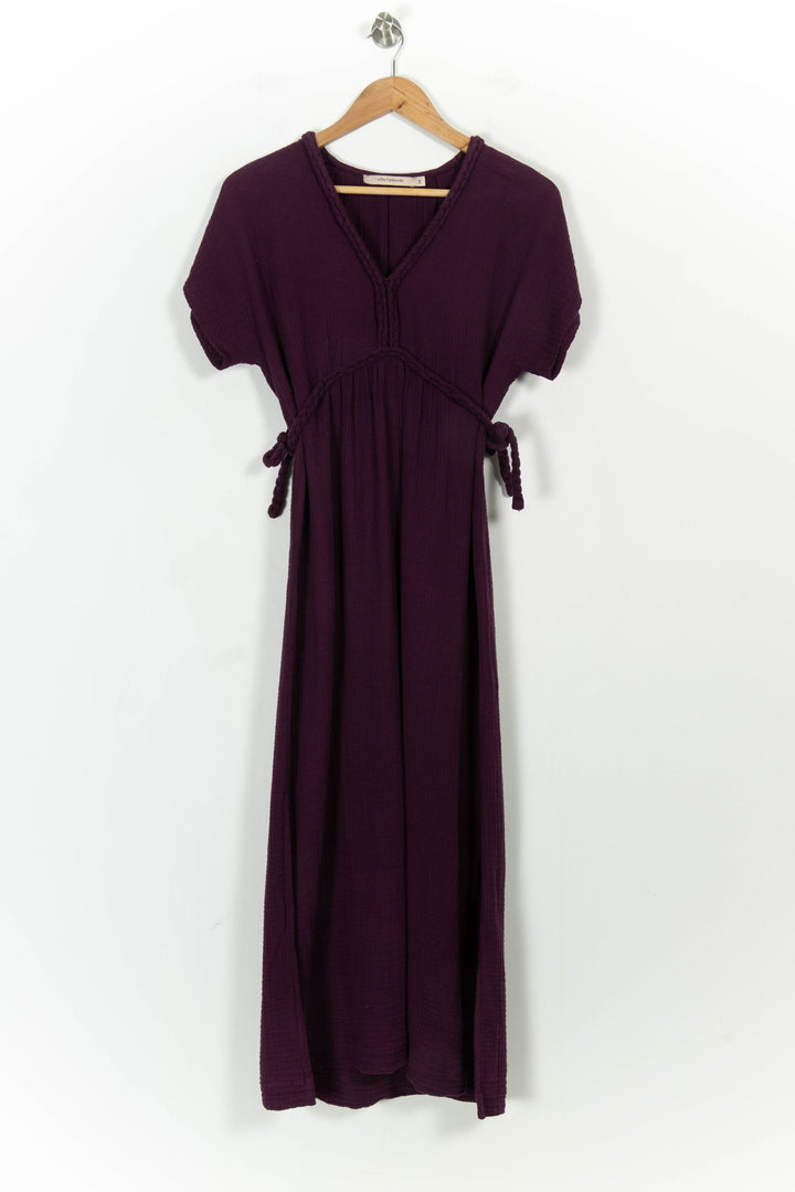 Robe longue violette - Taille XS/34 de la marque La Fée Maraboutée | PARAD45232 - Vendu par Paradigme - Image 2