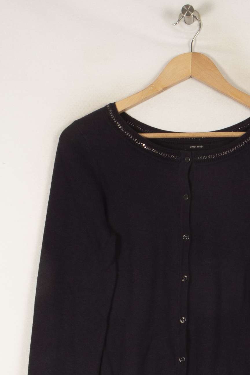 Cardigan bleu foncé - Taille S/36 de la marque One Step | PARAD45241 - Vendu par Paradigme - Image 2