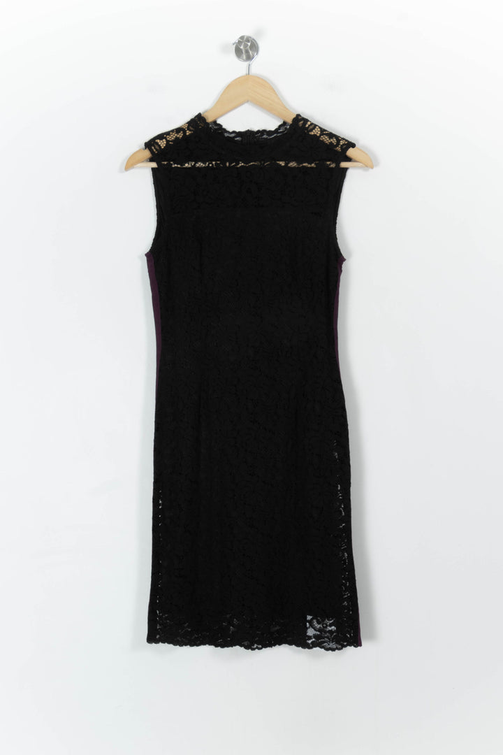 Robe noire en dentelle - Taille S/36 de la marque IKKS | PARAD45247 - Vendu par Paradigme - Image 2