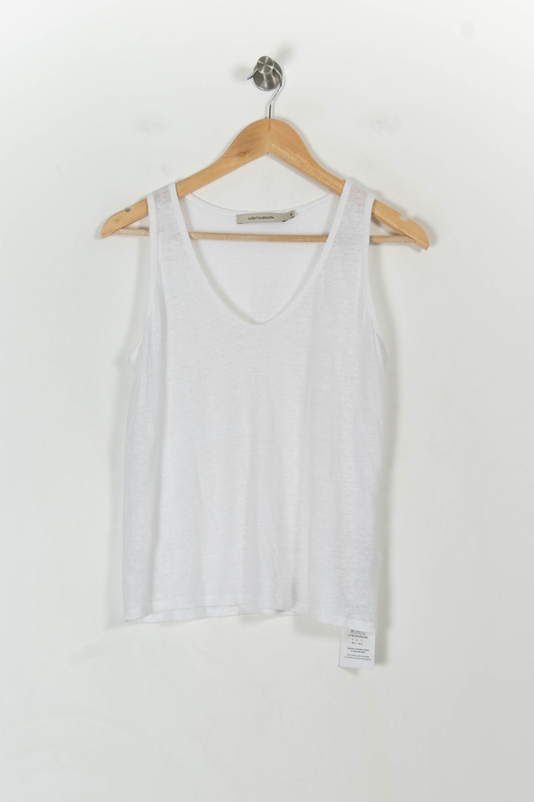 Débardeur blanc - Taille M/38 de la marque La Fée Maraboutée | PARAD45259 - Vendu par Paradigme - Image 2