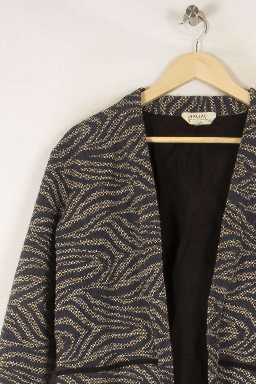 Veste bleue à motifs - Taille M/38 de la marque Balzac Paris | PARAD45271 - Vendu par Paradigme - Image 2