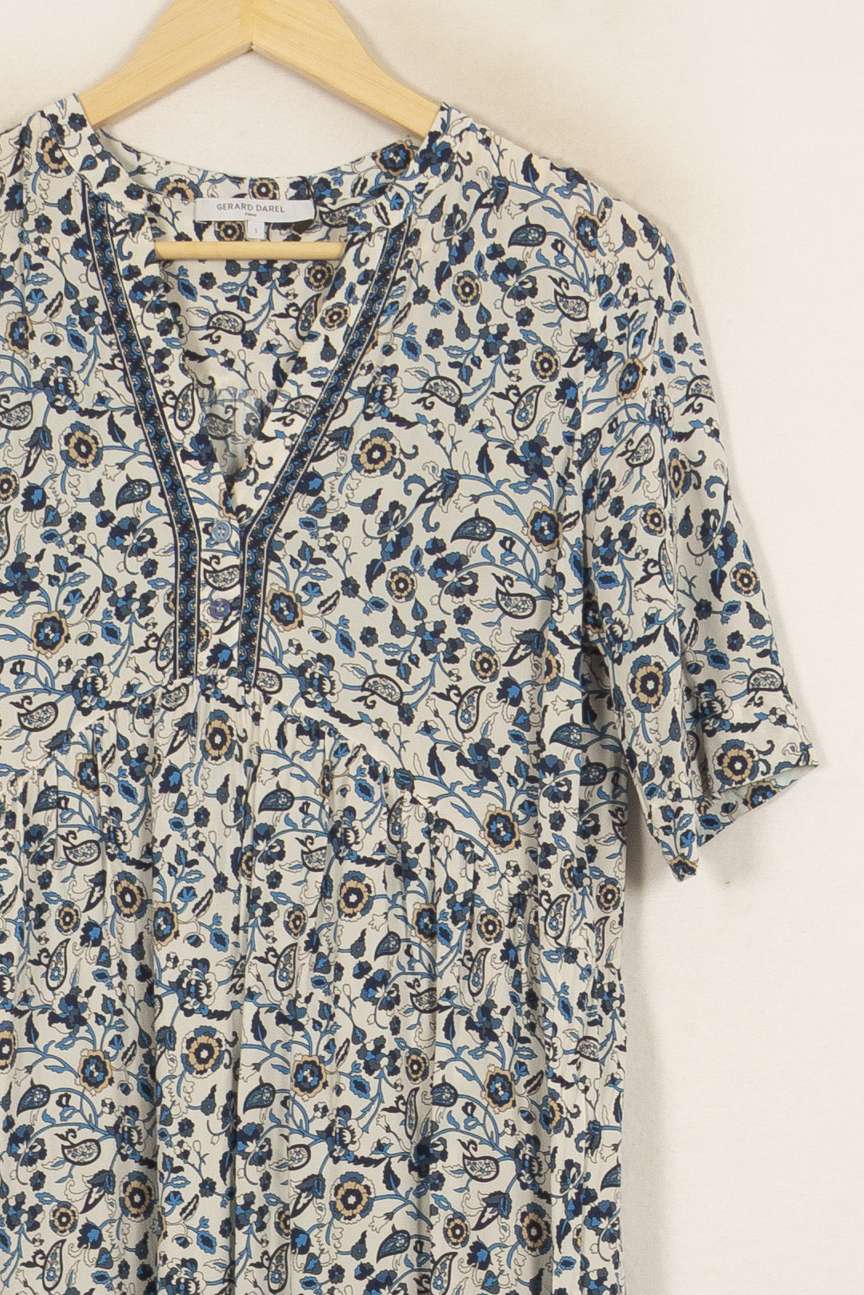 Robe Courte Blanche et Bleue - Taille S/36 de la marque Gerard Darel | PARAD45295 - Vendu par Paradigme - Image 3