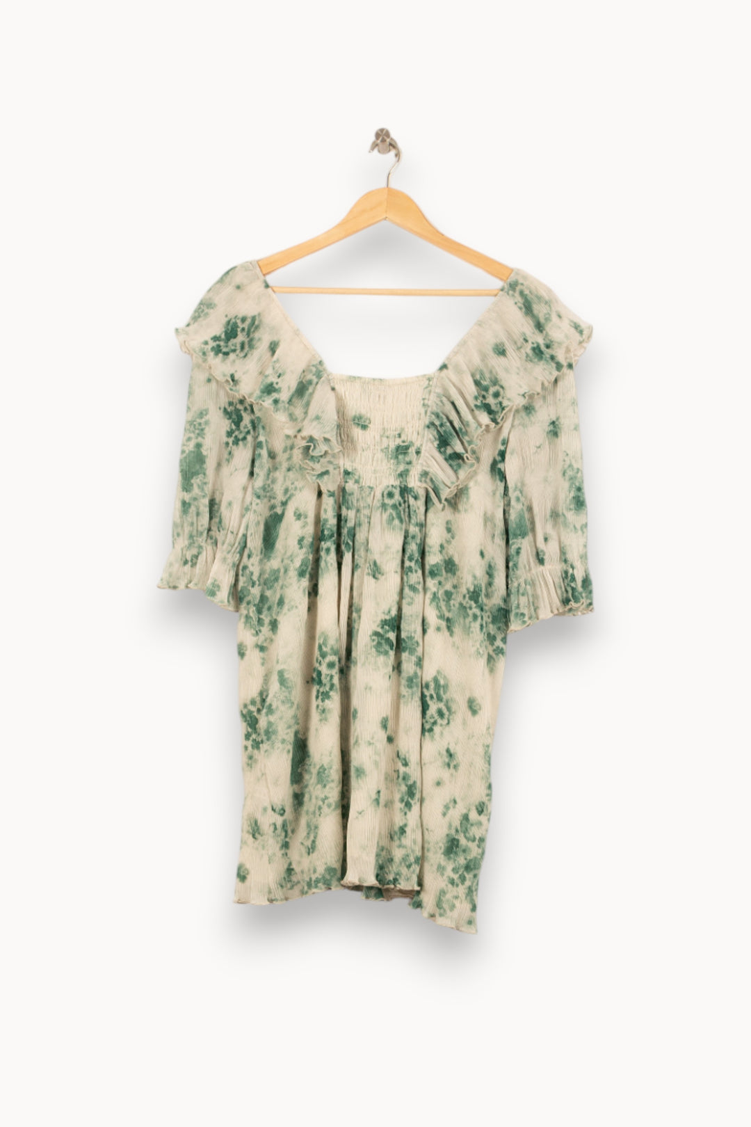 Robe Tie and Dye Verte et Blanche - Taille L/40 de la marque Ganni | PARAD45296 - Vendu par Paradigme - Image 4