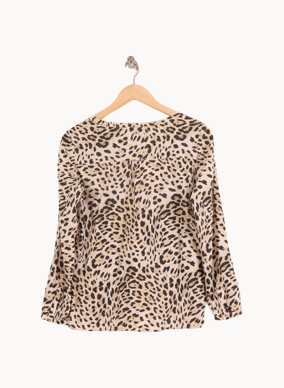 Blouse Léopard Beige et Noir - Taille S/36 de la marque Maison 123 | PARAD45298 - Vendu par Paradigme - Image 4