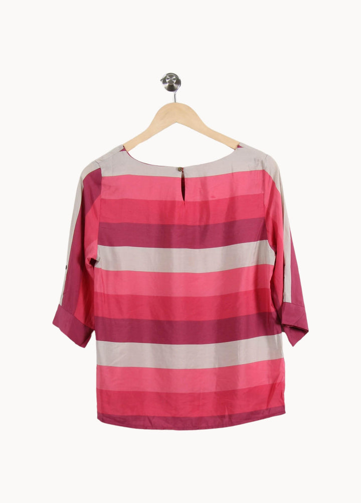 Blouse Rose et Beige - Taille M/38 de la marque Maison 123 | PARAD45303 - Vendu par Paradigme - Image 4