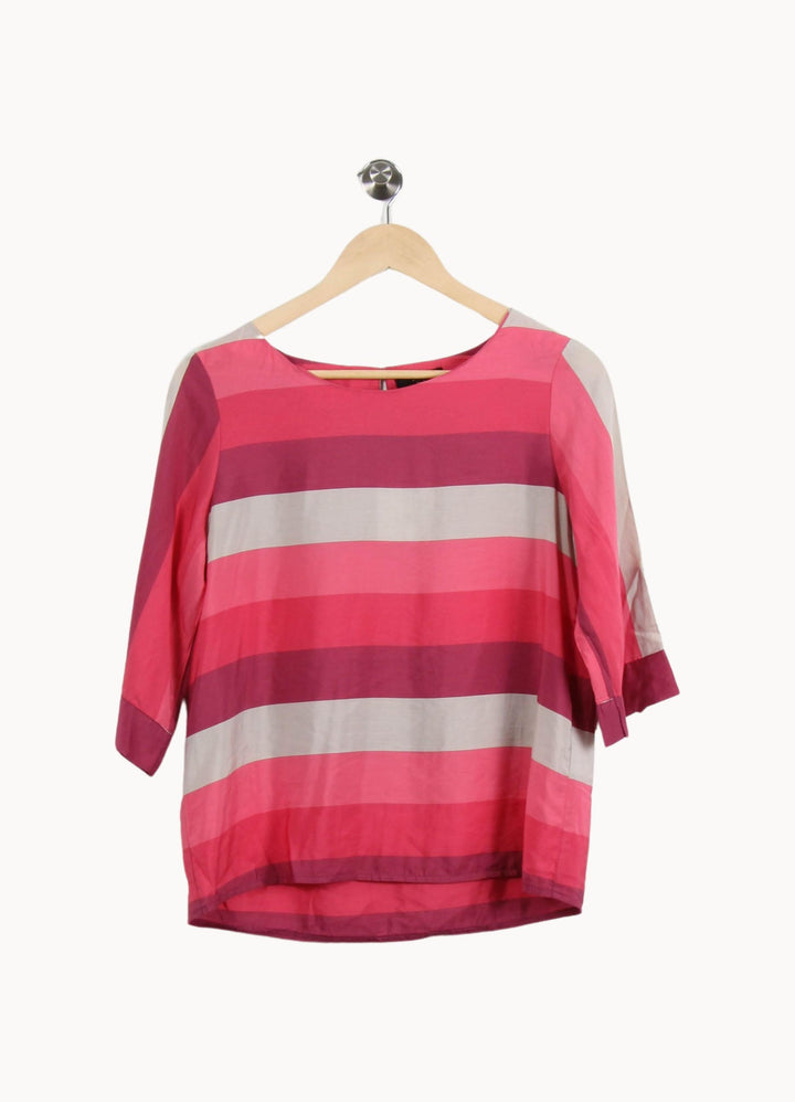 Blouse Rose et Beige - Taille M/38 de la marque Maison 123 | PARAD45303 - Vendu par Paradigme - Image 2