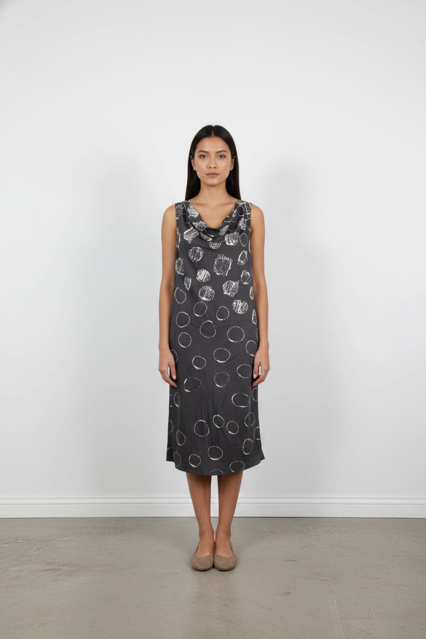 Robe Midi Grise et Blanche - Taille S/36