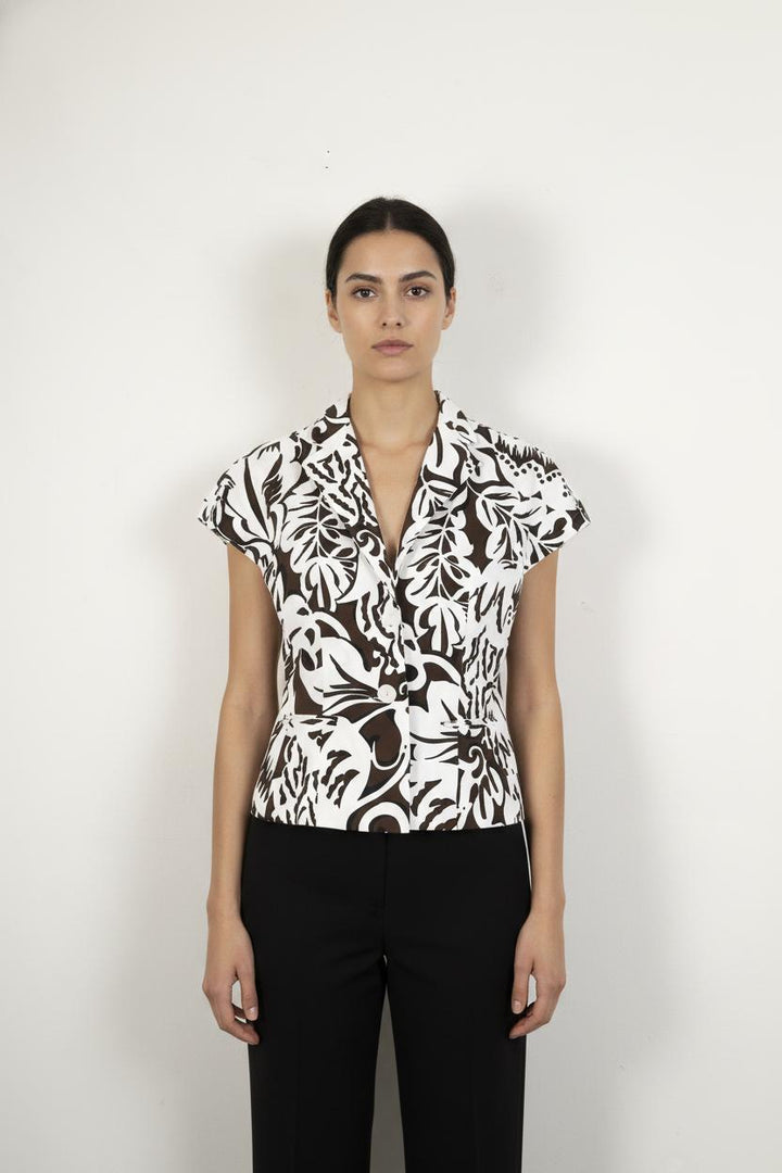 Veste Blanche et Marron - Taille S/36