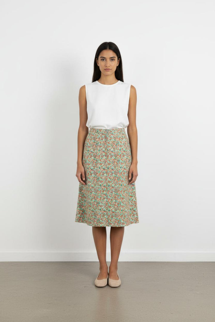 Jupe Longue Verte et Rouge - Taille S/36