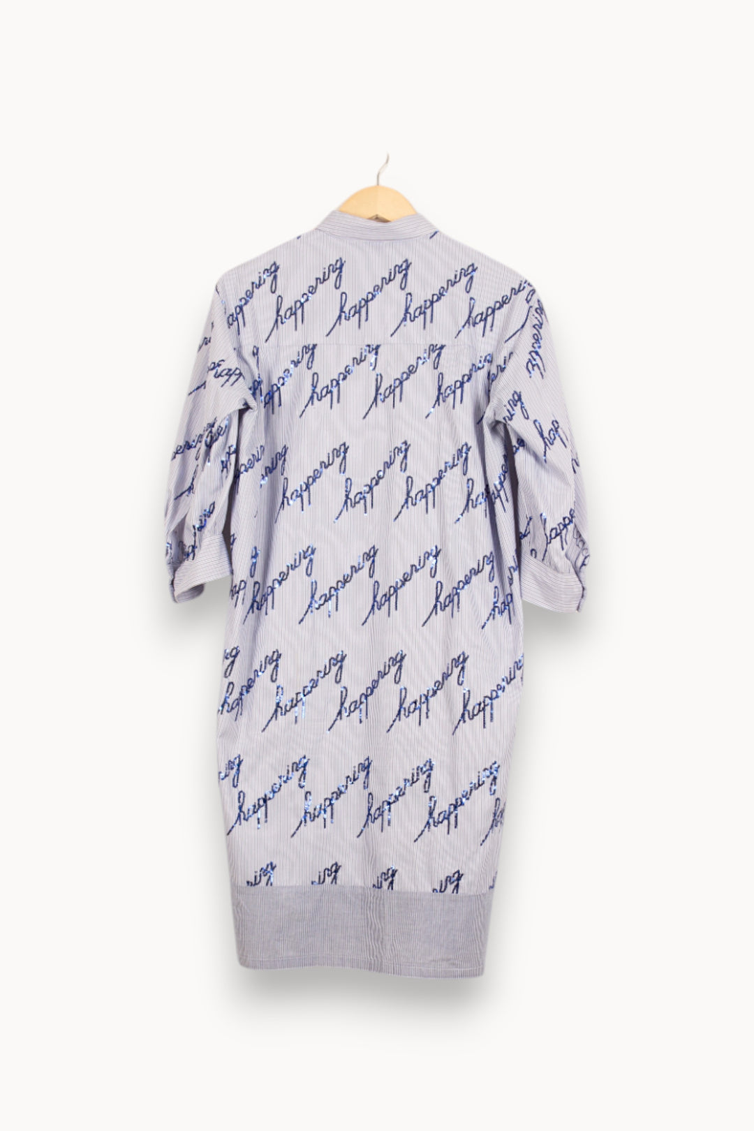 Robe Chemise Bleu et Blanc - Taille XS/34 de la marque Sandro | PARAD45318 - Vendu par Paradigme - Image 4