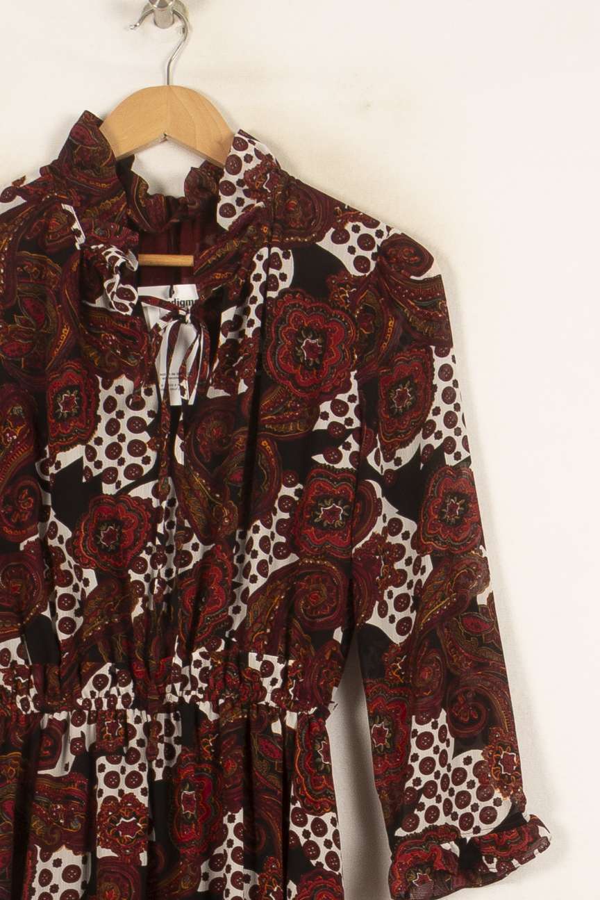 Robe Longue Bordeaux et Marron - Taille L/40 de la marque Claudie Pierlot | PARAD45319 - Vendu par Paradigme - Image 2