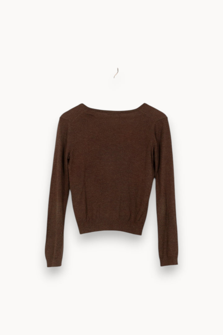 Pull Marron - Taille S/36 de la marque Paul & Joe Sister | PARAD45323 - Vendu par Paradigme - Image 4