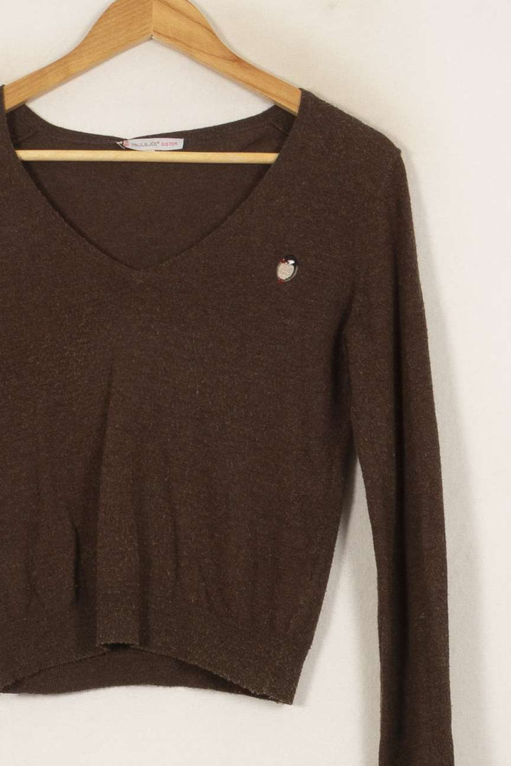 Pull Marron - Taille S/36 de la marque Paul & Joe Sister | PARAD45323 - Vendu par Paradigme - Image 3