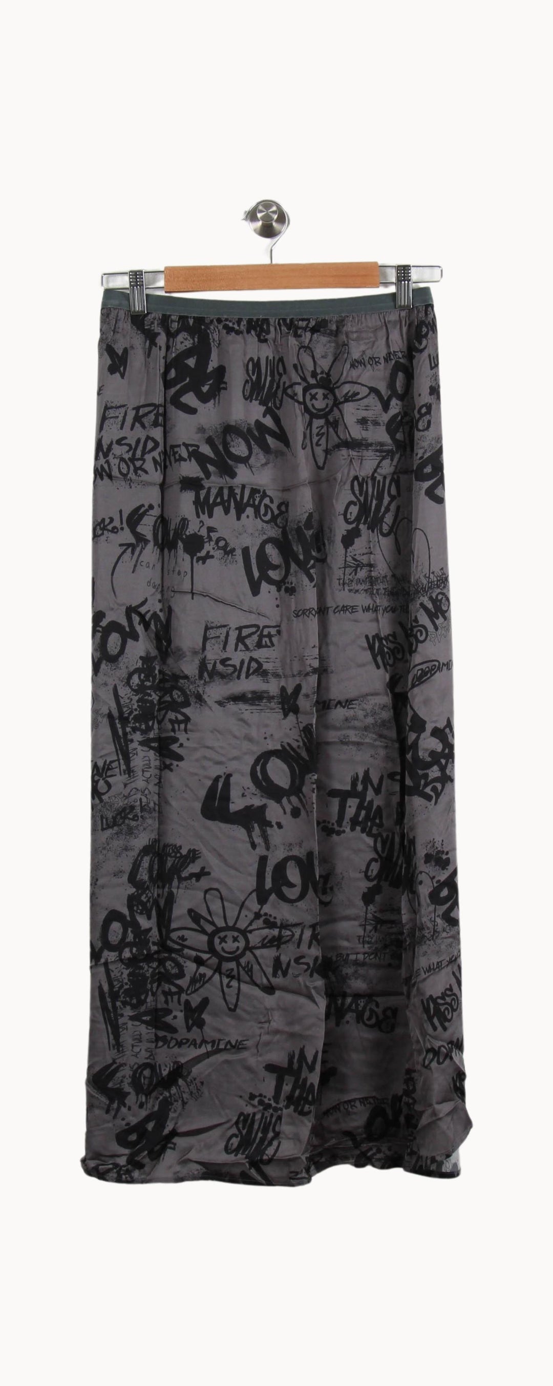 Jupe Longue Grise et Noire - Taille S/36 de la marque Notshy Cashmere | PARAD45334 - Vendu par Paradigme - Image 4