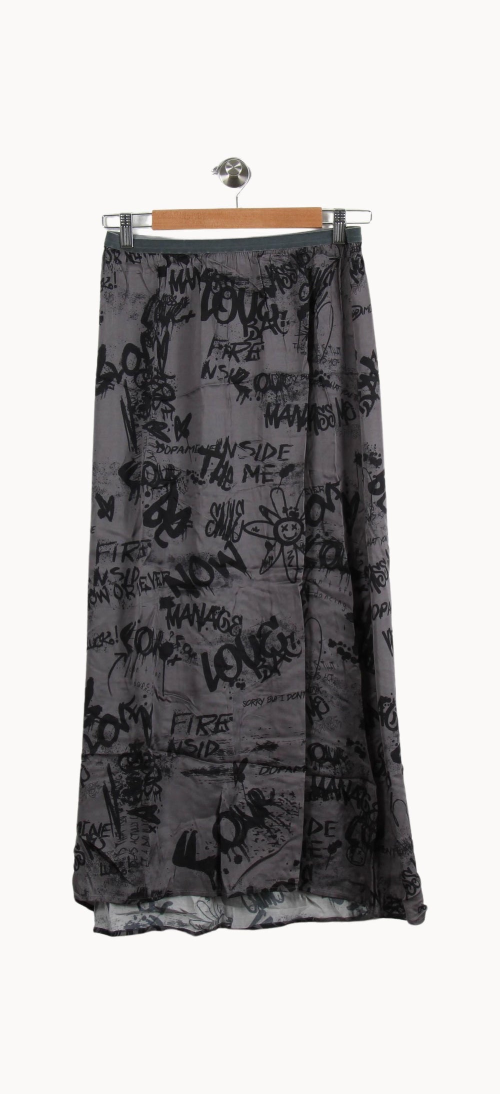 Jupe Longue Grise et Noire - Taille S/36 de la marque Notshy Cashmere | PARAD45334 - Vendu par Paradigme - Image 2