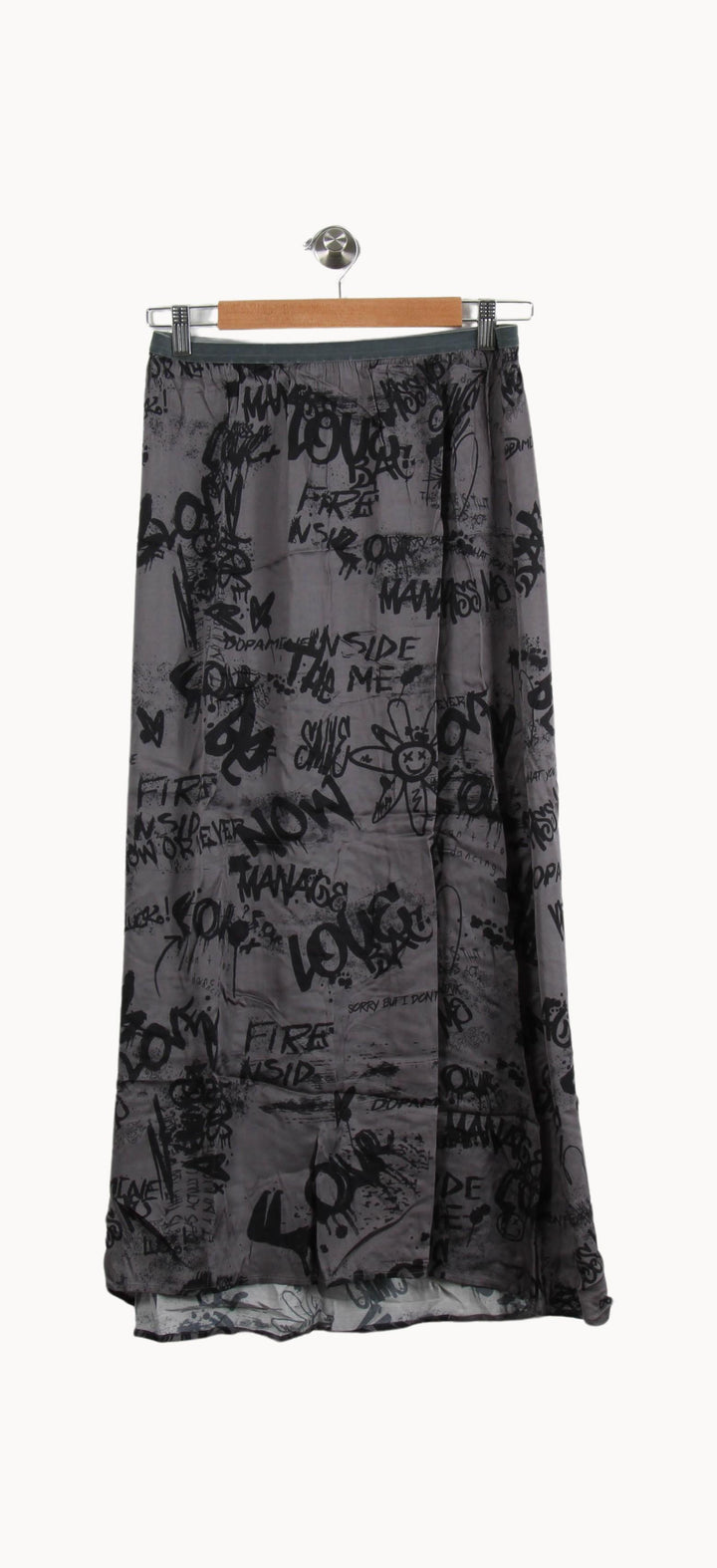 Jupe Longue Grise et Noire - Taille S/36 de la marque Notshy Cashmere | PARAD45334 - Vendu par Paradigme - Image 2