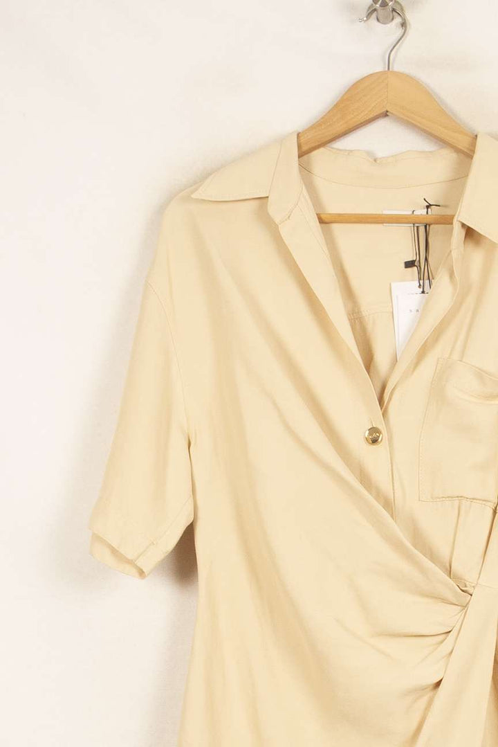 Robe Chemise Beige - Taille L/40 de la marque Sandro | PARAD45335 - Vendu par Paradigme - Image 3
