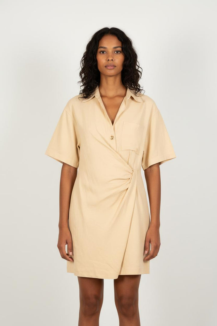 Robe Chemise Beige - Taille L/40