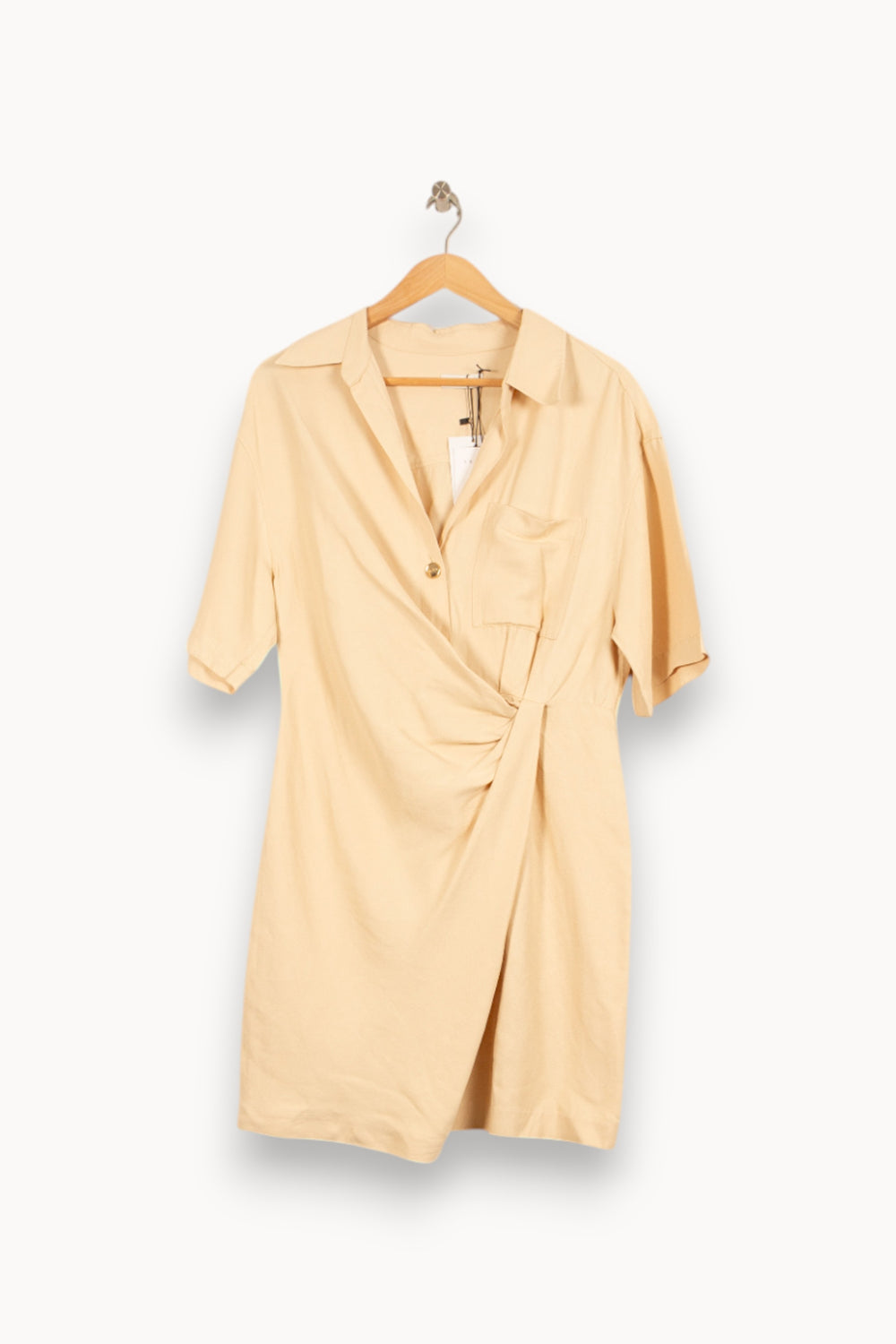 Robe Chemise Beige - Taille L/40 de la marque Sandro | PARAD45335 - Vendu par Paradigme - Image 2