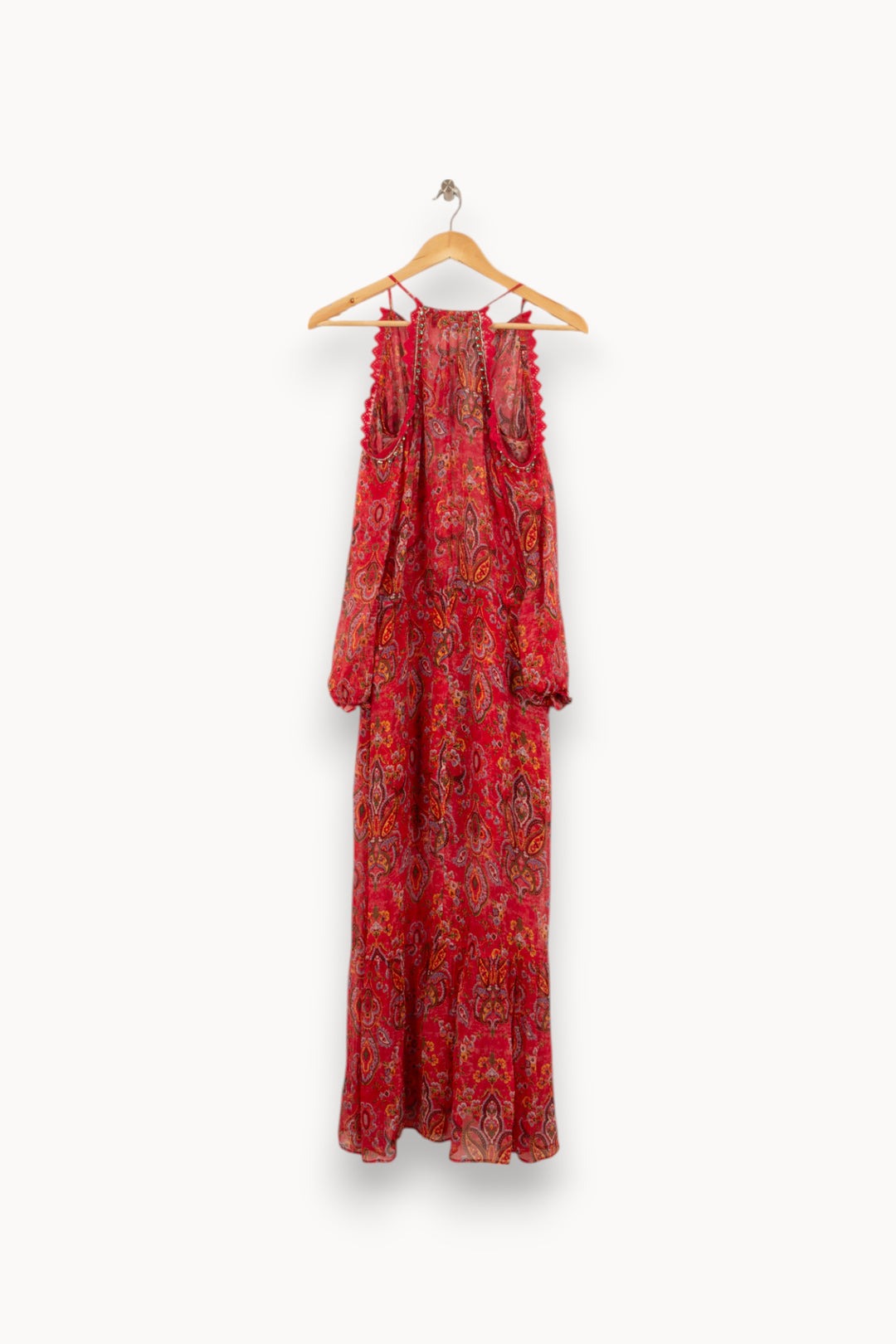 Robe Longue Rouge et Orange - Taille M/38 de la marque The Kooples | PARAD45338 - Vendu par Paradigme - Image 4