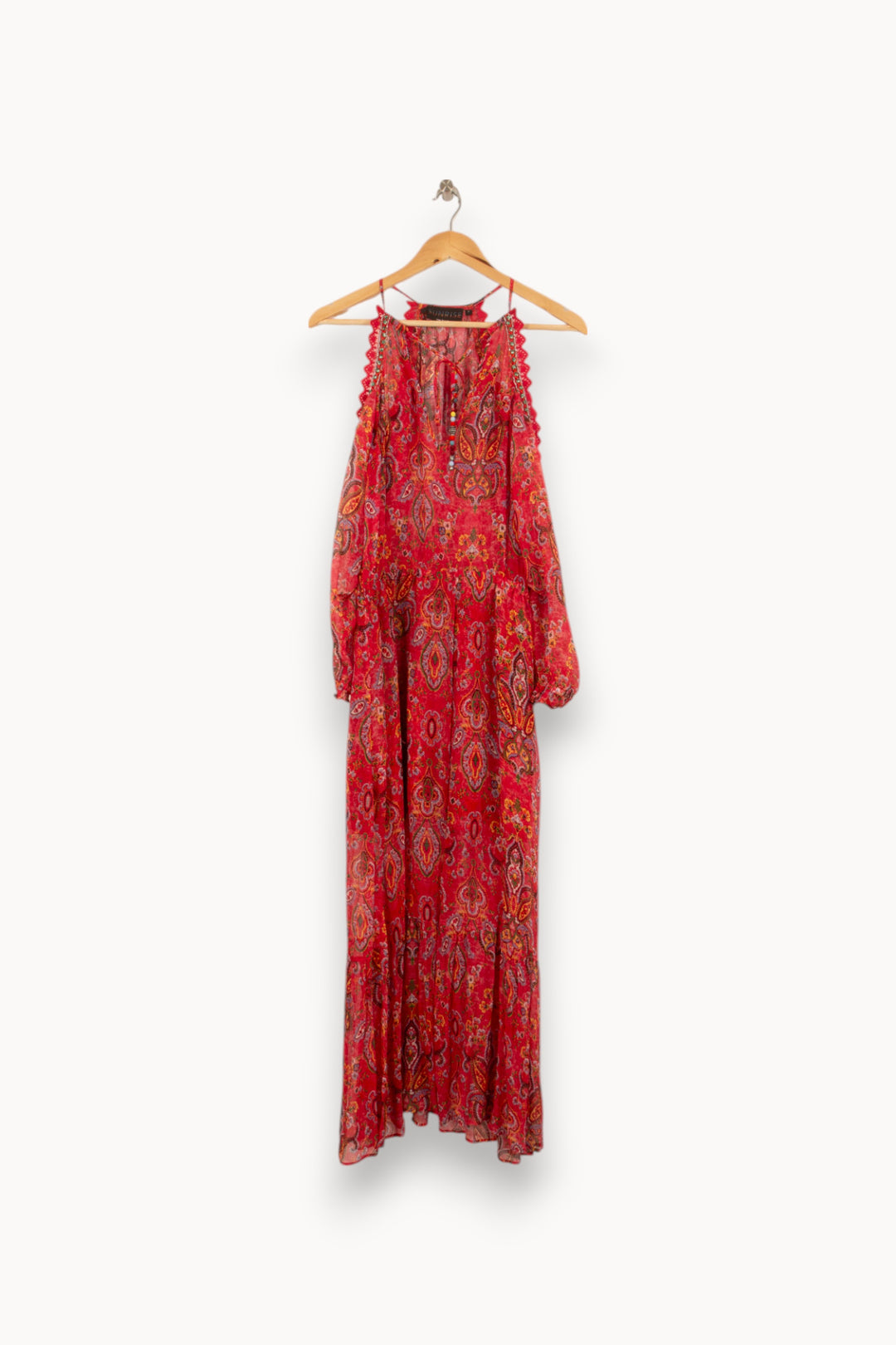 Robe Longue Rouge et Orange - Taille M/38 de la marque The Kooples | PARAD45338 - Vendu par Paradigme - Image 2