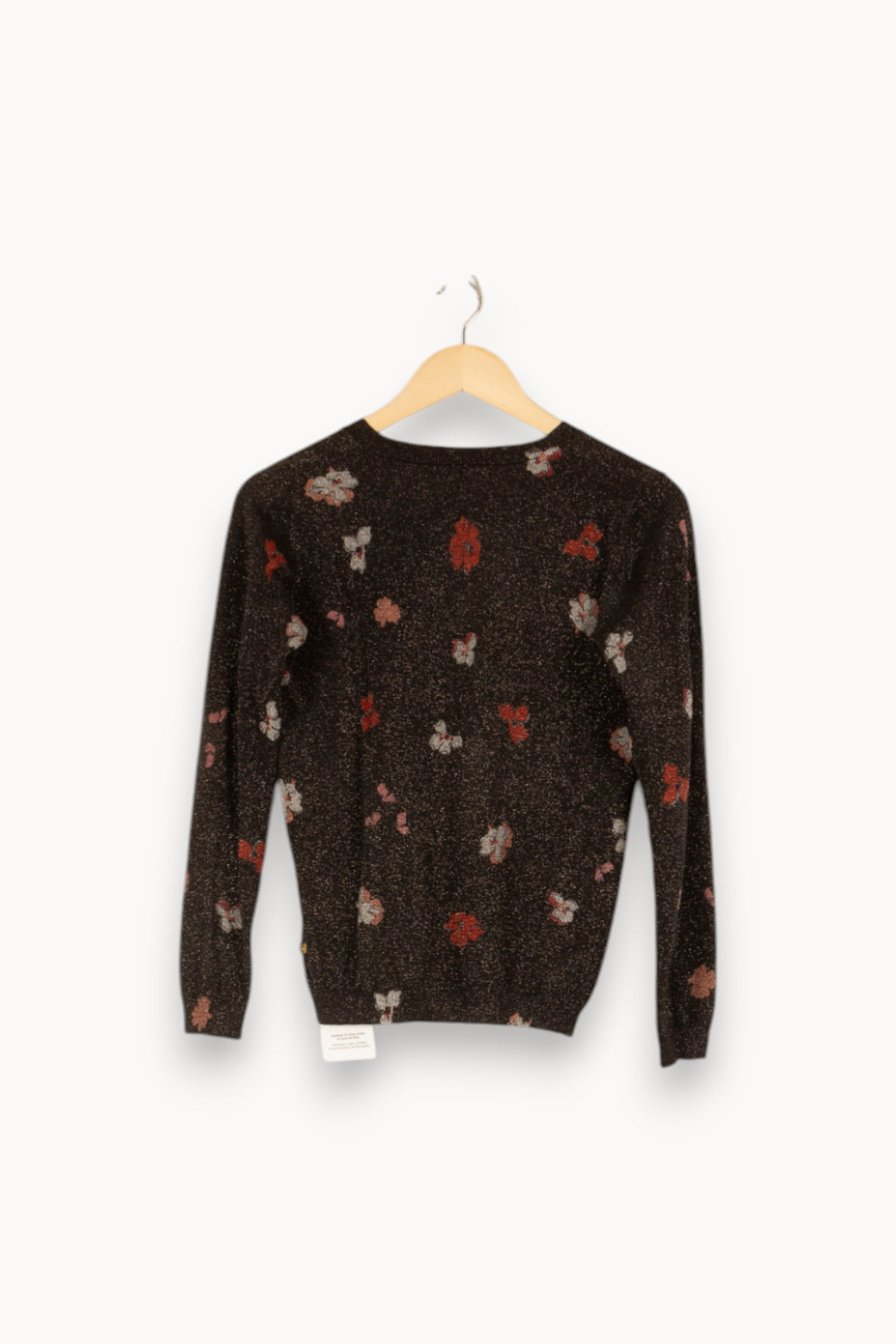 Pull noir brillant à motifs - Taille M/38 de la marque I.Code | PARAD45354 - Vendu par Paradigme - Image 3