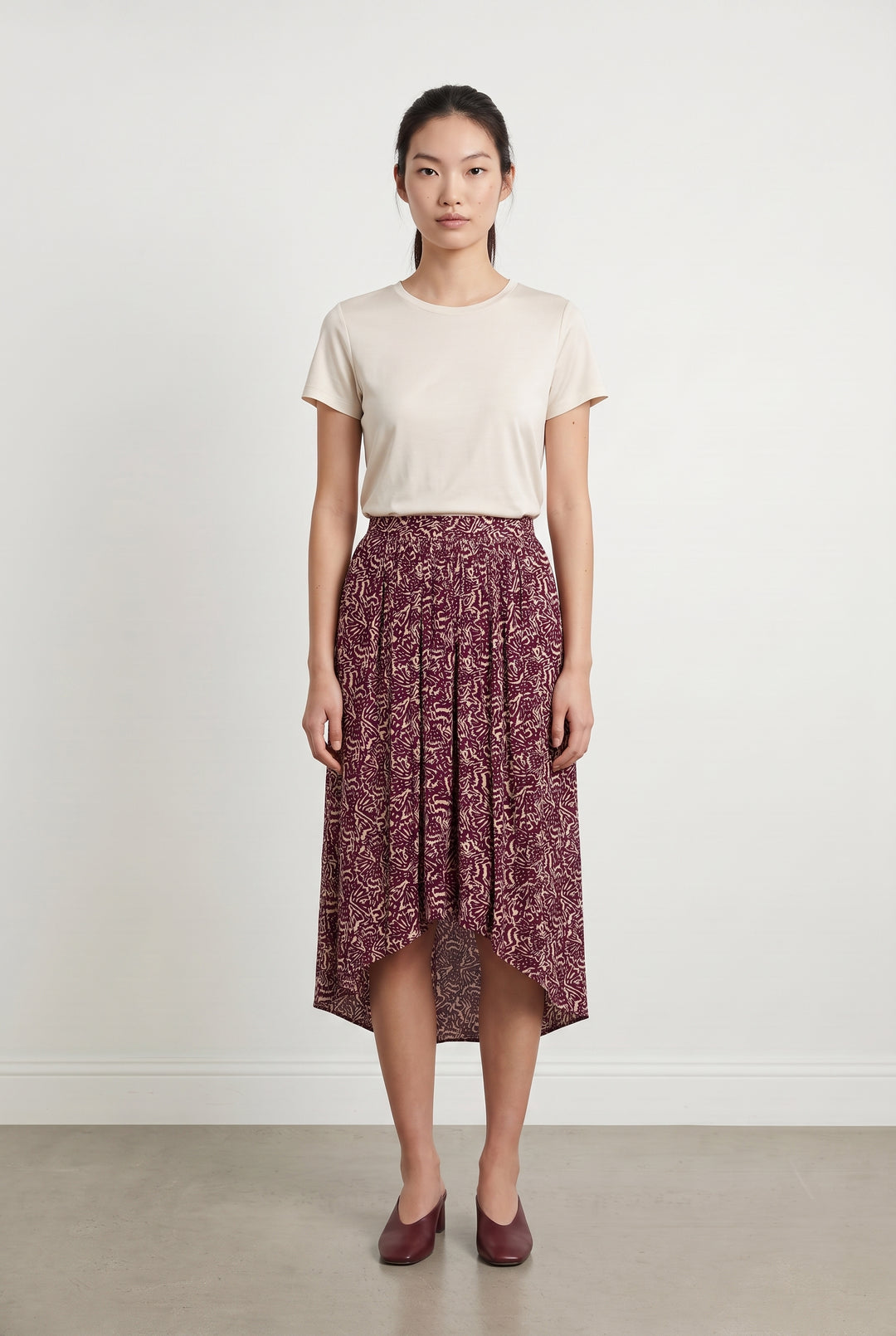 Jupe violette à motifs - Taille S/36 de la marque ba&sh | PARAD45358 - Vendu par Paradigme - Image 1